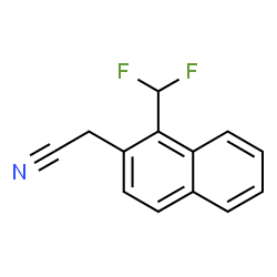 ChemSpider 2D Image | [1-(Difluoromethyl)-2-naphthyl]acetonitrile | C13H9F2N