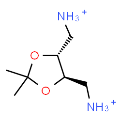 ChemSpider 2D Image | [(4R,5R)-2,2-Dimethyl-1,3-dioxolane-4,5-diyl]dimethanaminium | C7H18N2O2