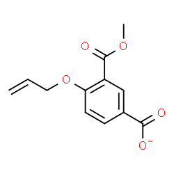 ChemSpider 2D Image | 4-(Allyloxy)-3-(methoxycarbonyl)benzoate | C12H11O5