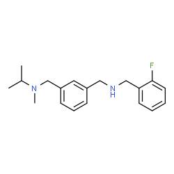 ChemSpider 2D Image | N-(3-{[(2-Fluorobenzyl)amino]methyl}benzyl)-N-methyl-2-propanamine | C19H25FN2