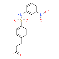 ChemSpider 2D Image | 3-{4-[(3-Nitrophenyl)sulfamoyl]phenyl}propanoate | C15H13N2O6S
