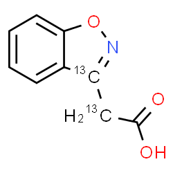 ChemSpider 2D Image | (3-~13~C)-1,2-Benzoxazol-3-yl(2-~13~C)acetic acid | C713C2H7NO3