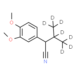 ChemSpider 2D Image | 2-(3,4-Dimethoxyphenyl)-3-(~2~H_3_)methyl(3,4,4,4-~2~H_4_)butanenitrile | C13H10D7NO2