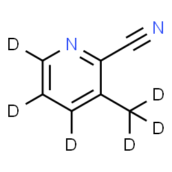 ChemSpider 2D Image | 3-(~2~H_3_)Methyl-2-(~2~H_3_)pyridinecarbonitrile | C7D6N2