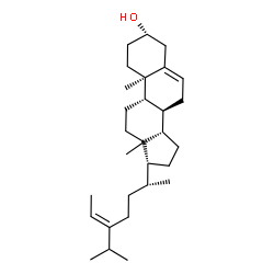 ChemSpider 2D Image | (3beta,13xi,24E)-Stigmasta-5,24(28)-dien-3-ol | C29H48O