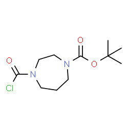 ChemSpider 2D Image | 2-Methyl-2-propanyl 4-(chlorocarbonyl)-1,4-diazepane-1-carboxylate | C11H19ClN2O3