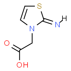 ChemSpider 2D Image | [(2Z)-2-Imino-1,3-thiazol-3(2H)-yl]acetic acid | C5H6N2O2S