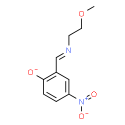 ChemSpider 2D Image | 2-{(E)-[(2-Methoxyethyl)imino]methyl}-4-nitrophenolate | C10H11N2O4