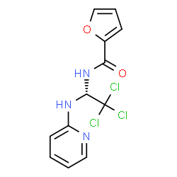 ChemSpider 2D Image | N-[(1R)-2,2,2-Trichloro-1-(2-pyridinylamino)ethyl]-2-furamide | C12H10Cl3N3O2