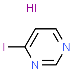 ChemSpider 2D Image | 4-Iodopyrimidine hydroiodide (1:1) | C4H4I2N2