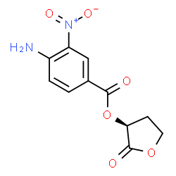 ChemSpider 2D Image | (3S)-2-Oxotetrahydro-3-furanyl 4-amino-3-nitrobenzoate | C11H10N2O6