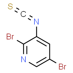 ChemSpider 2D Image | 2,5-Dibromo-3-isothiocyanatopyridine | C6H2Br2N2S