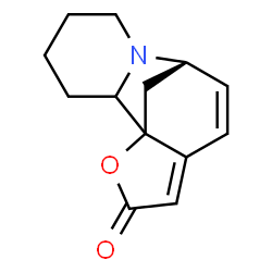 ChemSpider 2D Image | (8S)-14-Oxa-7-azatetracyclo[6.6.1.0~1,11~.0~2,7~]pentadeca-9,11-dien-13-one | C13H15NO2