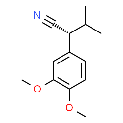 ChemSpider 2D Image | (2R)-2-(3,4-Dimethoxyphenyl)-3-methylbutanenitrile | C13H17NO2