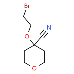 ChemSpider 2D Image | 4-(2-Bromoethoxy)tetrahydro-2H-pyran-4-carbonitrile | C8H12BrNO2