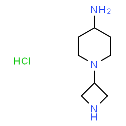 ChemSpider 2D Image | 1-(3-Azetidinyl)-4-piperidinamine hydrochloride (1:1) | C8H18ClN3