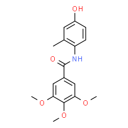 ChemSpider 2D Image | N-(4-Hydroxy-2-methylphenyl)-3,4,5-trimethoxybenzamide | C17H19NO5