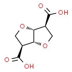 ChemSpider 2D Image | (3S,3aR,6S,6aR)-Hexahydrofuro[3,2-b]furan-3,6-dicarboxylic acid | C8H10O6