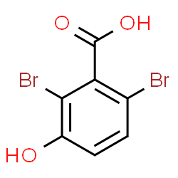 ChemSpider 2D Image | 2,6-Dibromo-3-hydroxybenzoic acid | C7H4Br2O3