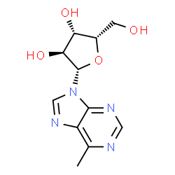 ChemSpider 2D Image | 6-Methyl-9-(beta-L-xylofuranosyl)-9H-purine | C11H14N4O4