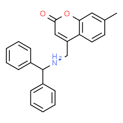 ChemSpider 2D Image | N-[(7-Methyl-2-oxo-2H-chromen-4-yl)methyl](diphenyl)methanaminium | C24H22NO2