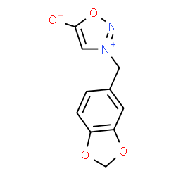 ChemSpider 2D Image | 3-(1,3-Benzodioxol-5-ylmethyl)-1,2,3-oxadiazol-3-ium-5-olate | C10H8N2O4