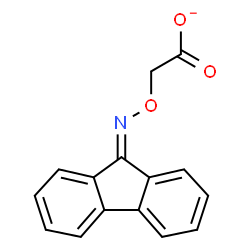 ChemSpider 2D Image | [(9H-Fluoren-9-ylideneamino)oxy]acetate | C15H10NO3