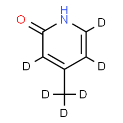 ChemSpider 2D Image | 4-(~2~H_3_)Methyl-2(1H)-(3,5,6-~2~H_3_)pyridinone | C6HD6NO