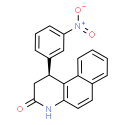 ChemSpider 2D Image | (1S)-1-(3-Nitrophenyl)-1,4-dihydrobenzo[f]quinolin-3(2H)-one | C19H14N2O3