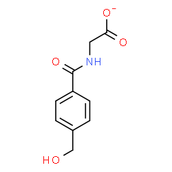 ChemSpider 2D Image | {[4-(Hydroxymethyl)benzoyl]amino}acetate | C10H10NO4