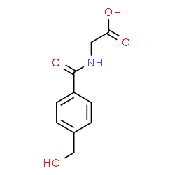 ChemSpider 2D Image | N-[4-(Hydroxymethyl)benzoyl]glycine | C10H11NO4