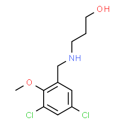 ChemSpider 2D Image | 3-[(3,5-Dichloro-2-methoxybenzyl)amino]-1-propanol | C11H15Cl2NO2