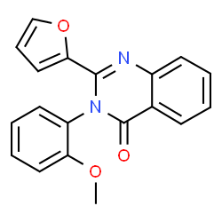 ChemSpider 2D Image | 2-(2-Furyl)-3-(2-methoxyphenyl)-4(3H)-quinazolinone | C19H14N2O3