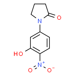 ChemSpider 2D Image | 1-(3-Hydroxy-4-nitrophenyl)-2-pyrrolidinone | C10H10N2O4