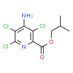ChemSpider 2D Image | Isobutyl 4-amino-3,5,6-trichloro-2-pyridinecarboxylate | C10H11Cl3N2O2