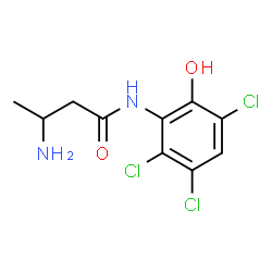 ChemSpider 2D Image | 3-Amino-N-(2,3,5-trichloro-6-hydroxyphenyl)butanamide | C10H11Cl3N2O2