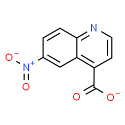 ChemSpider 2D Image | 6-Nitro-4-quinolinecarboxylate | C10H5N2O4