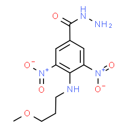 ChemSpider 2D Image | 4-[(3-Methoxypropyl)amino]-3,5-dinitrobenzohydrazide | C11H15N5O6