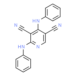 ChemSpider 2D Image | 2,4-Dianilino-3,5-pyridinedicarbonitrile | C19H13N5