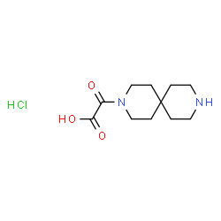 ChemSpider 2D Image | 3,9-Diazaspiro[5.5]undec-3-yl(oxo)acetic acid hydrochloride (1:1) | C11H19ClN2O3