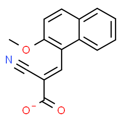 ChemSpider 2D Image | (2E)-2-Cyano-3-(2-methoxy-1-naphthyl)acrylate | C15H10NO3