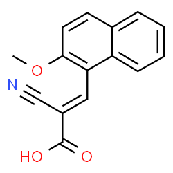 ChemSpider 2D Image | (2E)-2-Cyano-3-(2-methoxy-1-naphthyl)acrylic acid | C15H11NO3