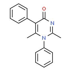 ChemSpider 2D Image | 2,6-Dimethyl-1,5-diphenyl-1H-pyrimidin-4-one | C18H16N2O