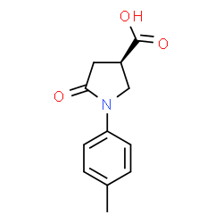 ChemSpider 2D Image | (3R)-1-(4-Methylphenyl)-5-oxo-3-pyrrolidinecarboxylic acid | C12H13NO3