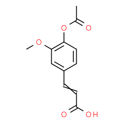 ChemSpider 2D Image | 3-(4-Acetoxy-3-methoxyphenyl)acrylic acid | C12H12O5