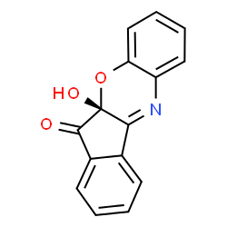 ChemSpider 2D Image | (10aR)-10a-Hydroxybenzo[b]indeno[1,2-e][1,4]oxazin-11(10aH)-one | C15H9NO3