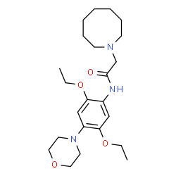 ChemSpider 2D Image | 2-(1-Azocanyl)-N-[2,5-diethoxy-4-(4-morpholinyl)phenyl]acetamide | C23H37N3O4