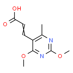 ChemSpider 2D Image | 3-(2,4-Dimethoxy-6-methyl-5-pyrimidinyl)acrylic acid | C10H12N2O4