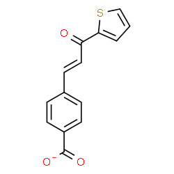ChemSpider 2D Image | 4-[(1E)-3-Oxo-3-(2-thienyl)-1-propen-1-yl]benzoate | C14H9O3S