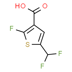ChemSpider 2D Image | 5-(Difluoromethyl)-2-fluoro-3-thiophenecarboxylic acid | C6H3F3O2S